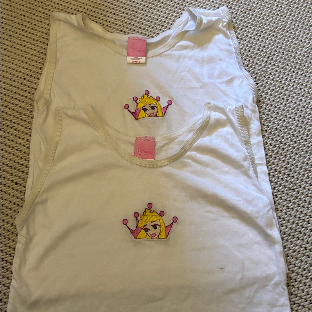 Tanks 2 Disney Princess girls new size 4 cotton weight 30-38lbs